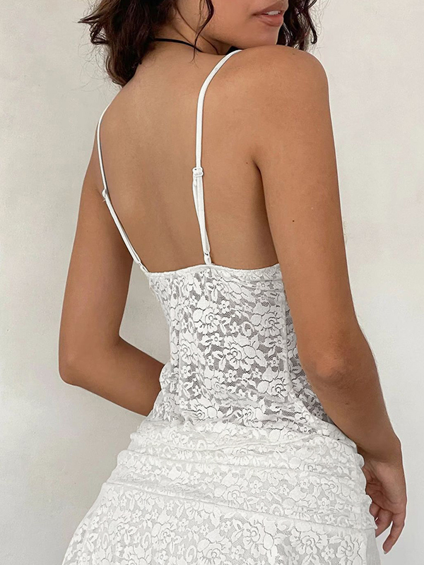 Lace Slit Hem Cami Top-4